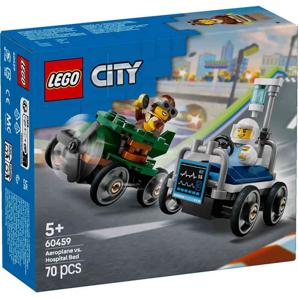 LEGO CITY AIRPLANE VS HOSPITAL BED RACE CAR PACK 