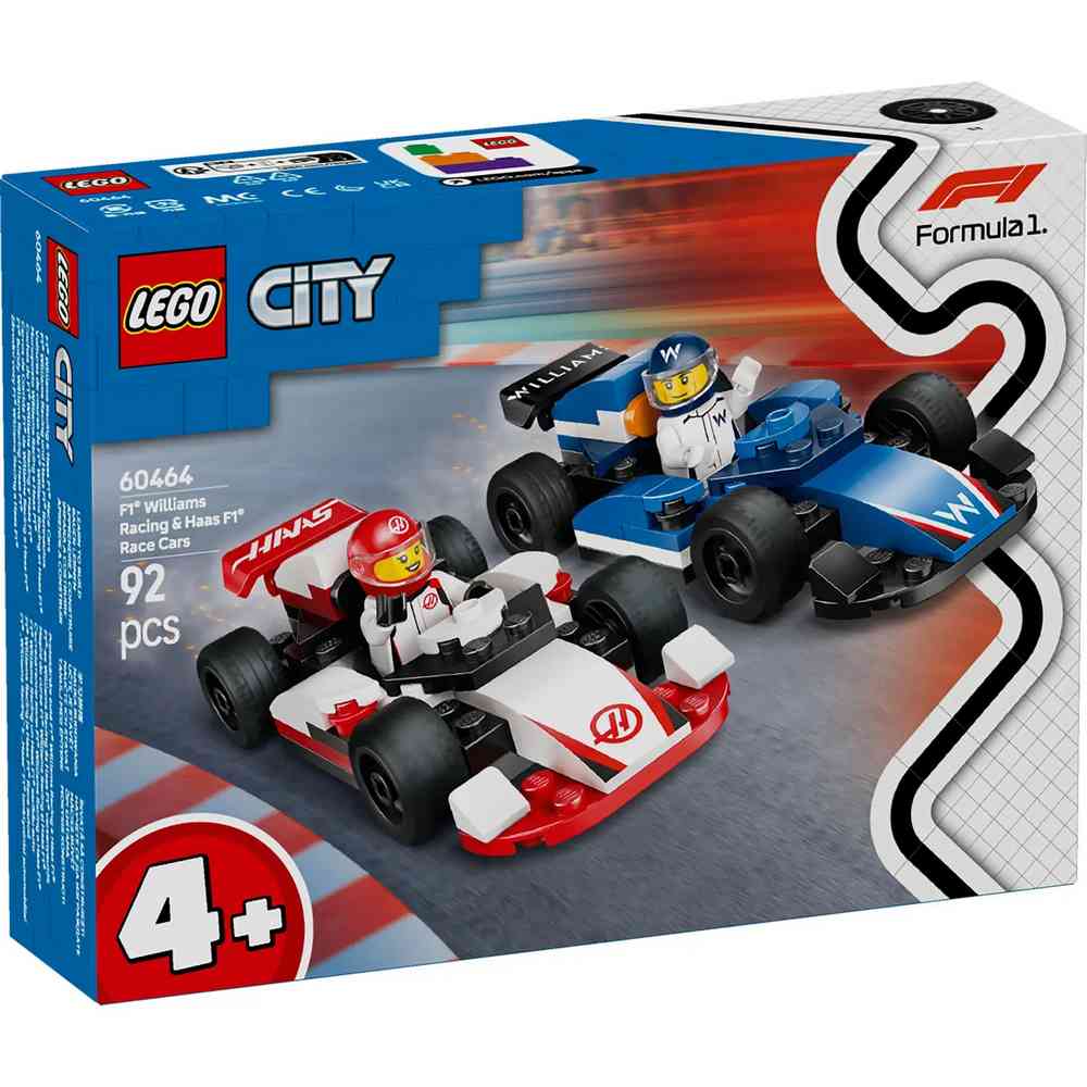 LEGO CITY F1 WILLIAMS RACING  AND  HAAS F1 RACE CARS 