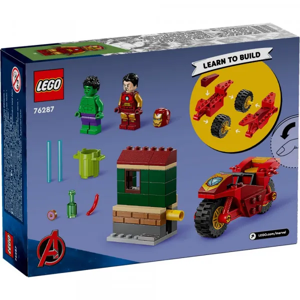 LEGO SUPER HEROES IRON MAN WITH BIKE AND THE HULK 