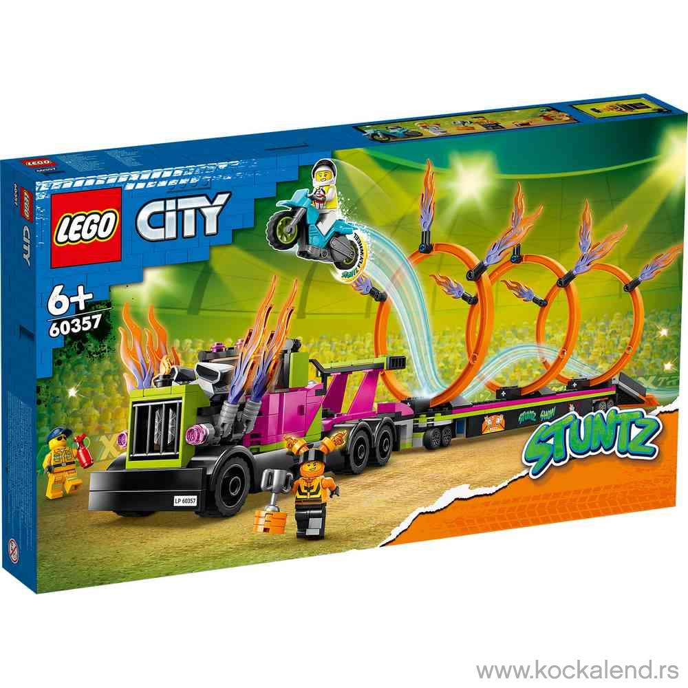 LEGO CITY STUNT TRUCK AND RING OF FIRE CHALLENGE 