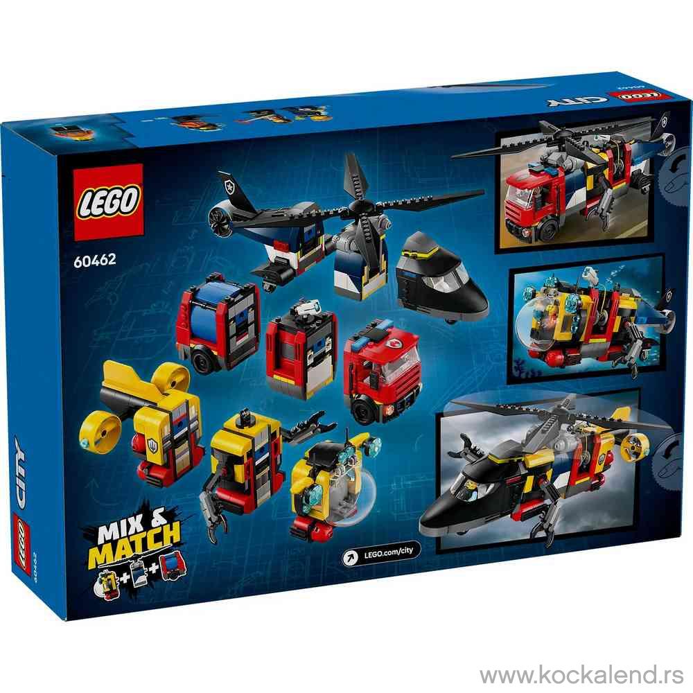 LEGO CITY HELICOPTER, FIRE TRUCK  AND  SUBMARINE REMIX 