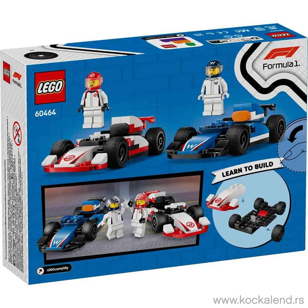 LEGO CITY F1 WILLIAMS RACING  AND  HAAS F1 RACE CARS 